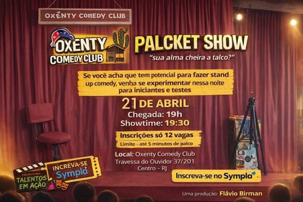 Inscreva-SE No Palcket Show - Iniciantes E Teste Comedia